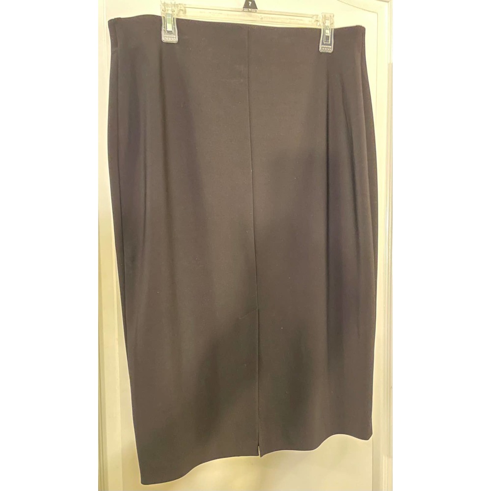 Joseph Ribkoff Women’s Black Pull On Stretch Pencil Skirt Size 16 EUC